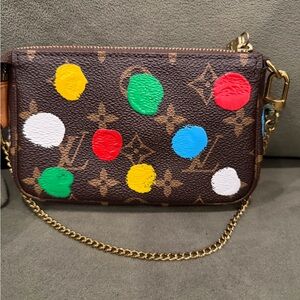 Louis Vuitton Pochette Accessoires Yayoi Kusama Painted Dots Monogram Canvas